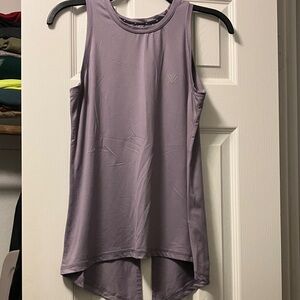 Women's Lavender Performance Tank Top with High-Low Hem